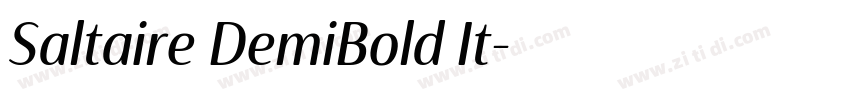 Saltaire DemiBold It字体转换